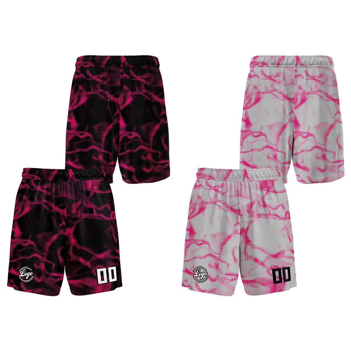 Benutzerdefinierte Schwarz Rosa Reversible Basketball Jersey Personalisierte Print Name Nummer Logo