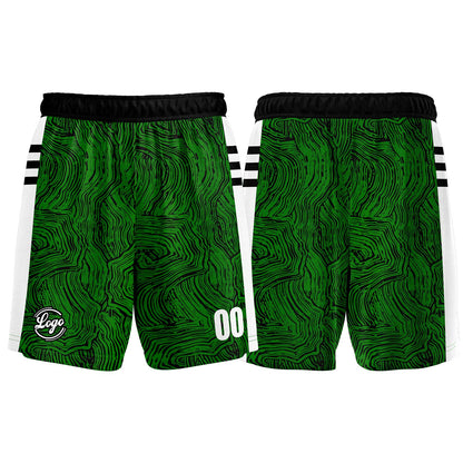 Benutzerdefinierter Schwarz Grün Basketball Jersey Uniform Anzug gedruckt Ihr Logo Name Nummer