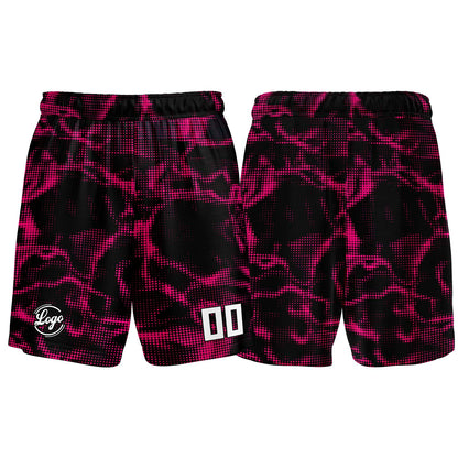 Benutzerdefinierter Schwarz Rosa Basketball Jersey Uniform Anzug gedruckt Ihr Logo Name Nummer