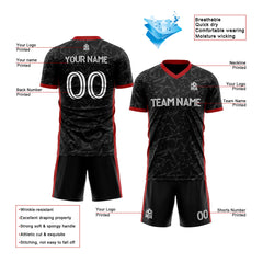 Benutzerdefinierte Fußballuniform Jersey Kinder Erwachsene Personalisiertes Set Jersey Shirt