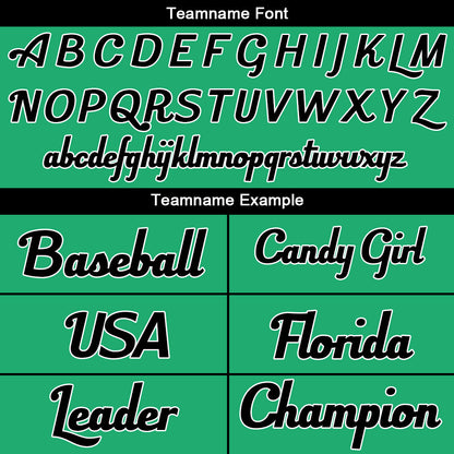 Benutzerdefinierte Authentisch Baseball-Trikot Grün Schwarz