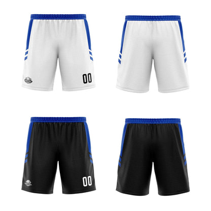 Benutzerdefinierte Weiß Blau Reversible Basketball Jersey Personalisierte Print Name Nummer Logo