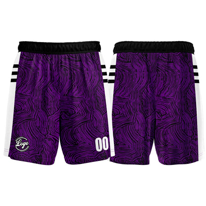 Benutzerdefinierter Schwarz Lila Basketball Jersey Uniform Anzug gedruckt Ihr Logo Name Nummer