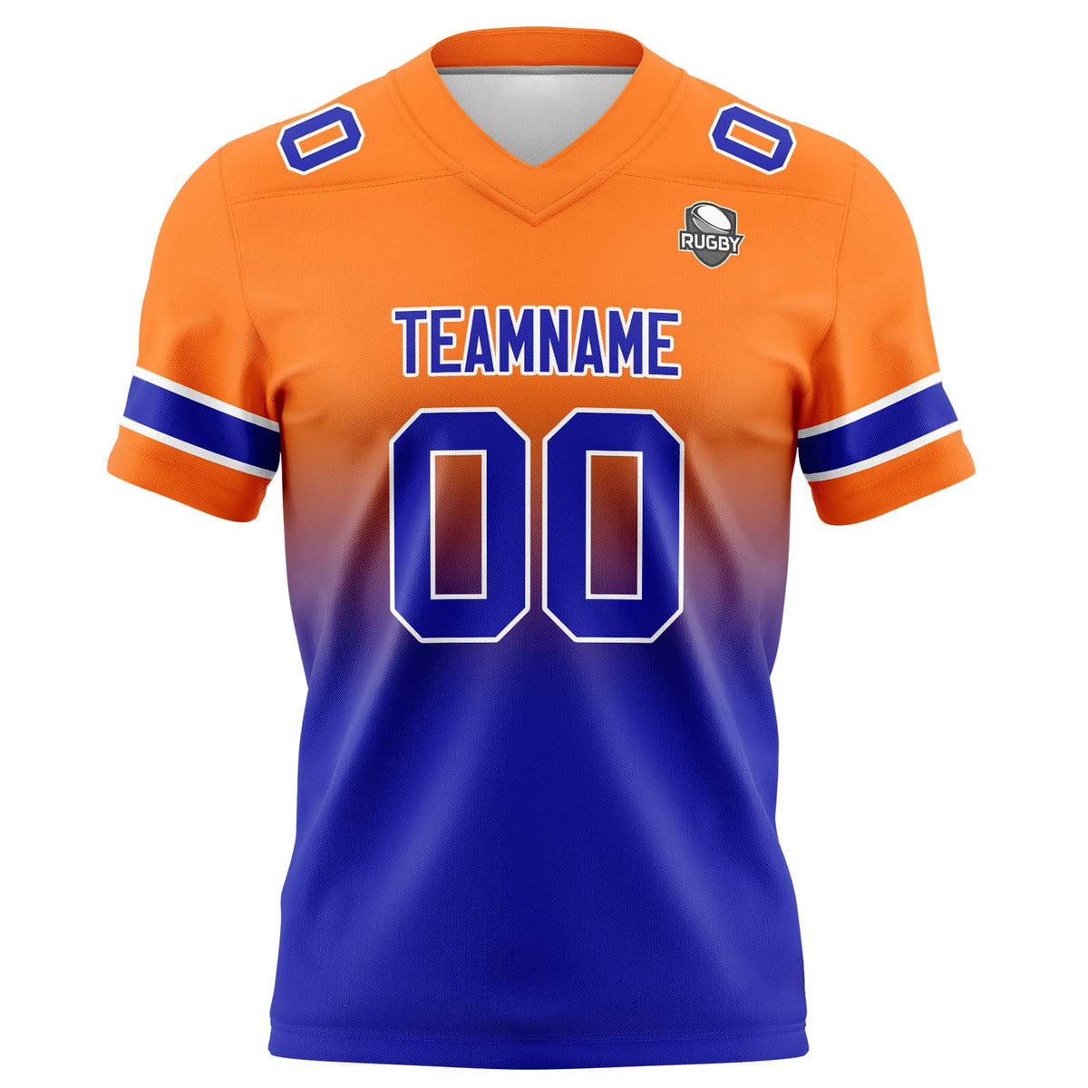 Benutzerdefinierte Gradient Fußball Trikots Personalisierte Name Nummer Logo Orange&Royal