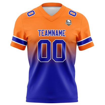 Benutzerdefinierte Gradient Fußball Trikots Personalisierte Name Nummer Logo Orange&Royal