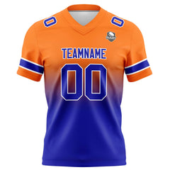 Benutzerdefinierte Gradient Fußball Trikots Personalisierte Name Nummer Logo Orange&Royal