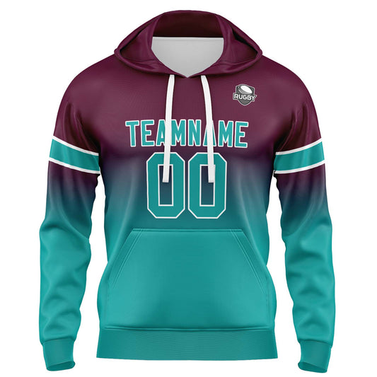 Benutzerdefinierter Verlauf Sweatshirt-Hoodie für Mann, Frau, Mädchen, Junge. Drucken Sie Ihr Logo, Ihren Namen und Ihre Nummer ﻿