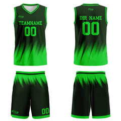 Benutzerdefinierter Olivgrün Hellgrün Basketball Jersey Uniform Anzug gedruckt Ihr Logo Name Nummer