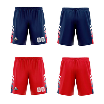 Benutzerdefinierte Marineblau  Rot Weiß Reversible Basketball Jersey Personalisierte Print Name Nummer Logo