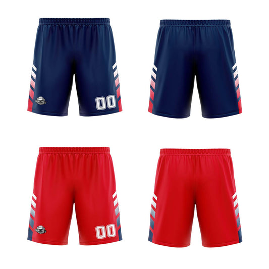 Benutzerdefinierte Marineblau  Rot Weiß Reversible Basketball Jersey Personalisierte Print Name Nummer Logo