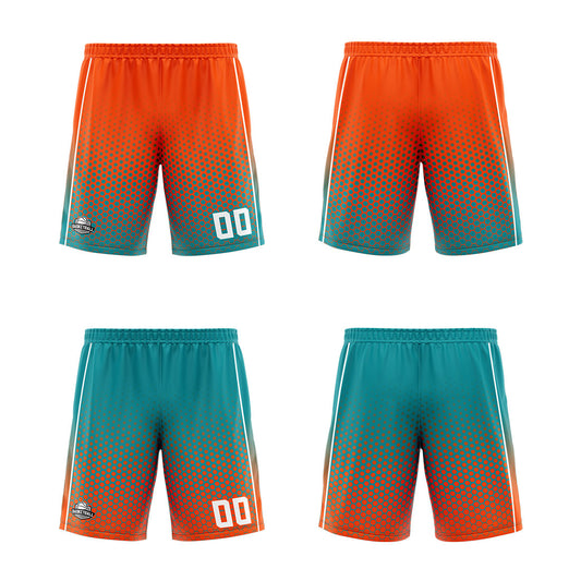 Benutzerdefinierte Orange Cyan Weiß Reversible Basketball Jersey Personalisierte Print Name Nummer Logo