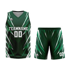 Benutzerdefinierter Drak Grün Basketball Jersey Uniform Anzug gedruckt Ihr Logo Name Nummer