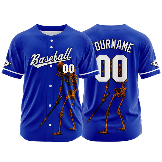 Benutzerdefinierte Baseball Jersey Personalisierte Baseball Shirt genäht und Druck Blau