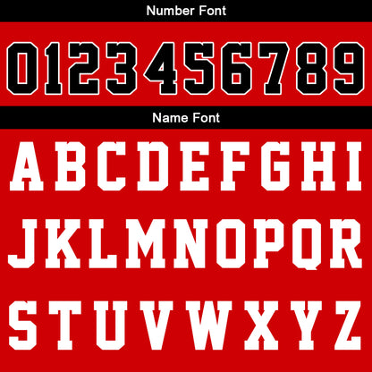 Benutzerdefinierte Rot Schwarz Reversible Basketball Jersey Personalisierte Print Name Nummer Logo