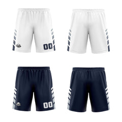 Benutzerdefinierte Weiß Marine  Grau Reversible Basketball Jersey Personalisierte Print Name Nummer Logo