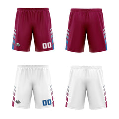Benutzerdefinierte Burgund Weiß Blau Reversible Basketball Jersey Personalisierte Print Name Nummer Logo