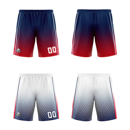 Benutzerdefinierte Marine Rot Weiß Reversible Basketball Jersey Personalisierte Print Name Nummer Logo