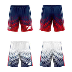 Benutzerdefinierte Marine Rot Weiß Reversible Basketball Jersey Personalisierte Print Name Nummer Logo