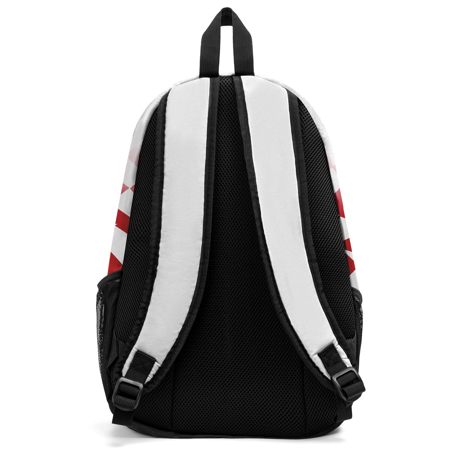 Anpassen  Rot Weiß Sport Rucksäcke Mit Personalisiert Namen, Zahlen und Logos