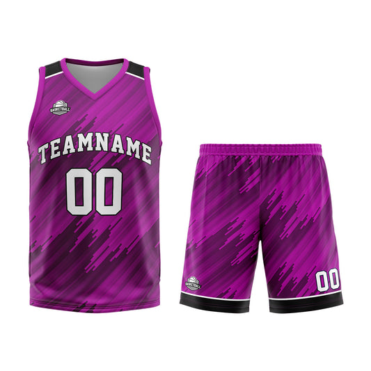 Benutzerdefinierter Rose Basketball Jersey Uniform Anzug gedruckt Ihr Logo Name Nummer