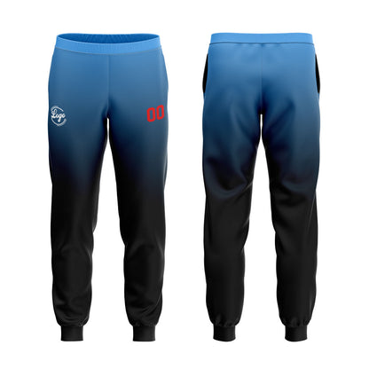 Benutzerdefiniert Schwarz Blau Tarnung Sport Jersey Satz Trainingsanzug Zur Seite fahren Kapuzenpullover Oberteile und Hose Satz Königlich