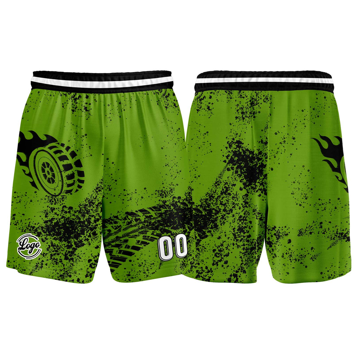 Benutzerdefinierter Grün Schwarz Basketball Jersey Uniform Anzug gedruckt Ihr Logo Name Nummer