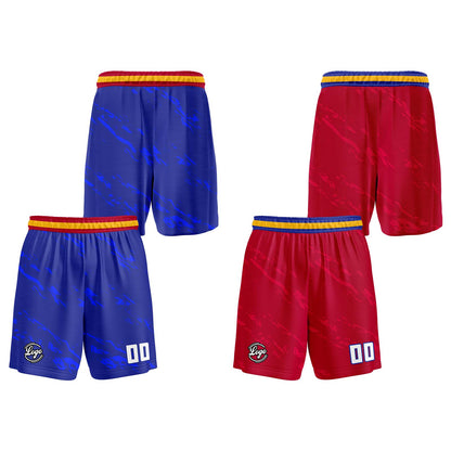 Benutzerdefinierte Rot Reversible Basketball Jersey Personalisierte Print Name Nummer Logo