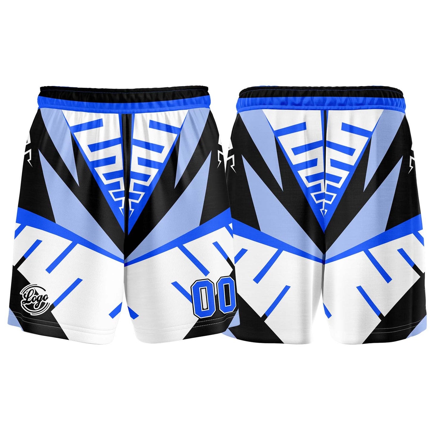 Benutzerdefinierter Weiß Schwarz Blau Basketball Jersey Uniform Anzug gedruckt Ihr Logo Name Nummer