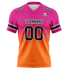 Benutzerdefinierte Gradient Fußball Trikots Personalisierte Name Nummer Logo Rose&Orange