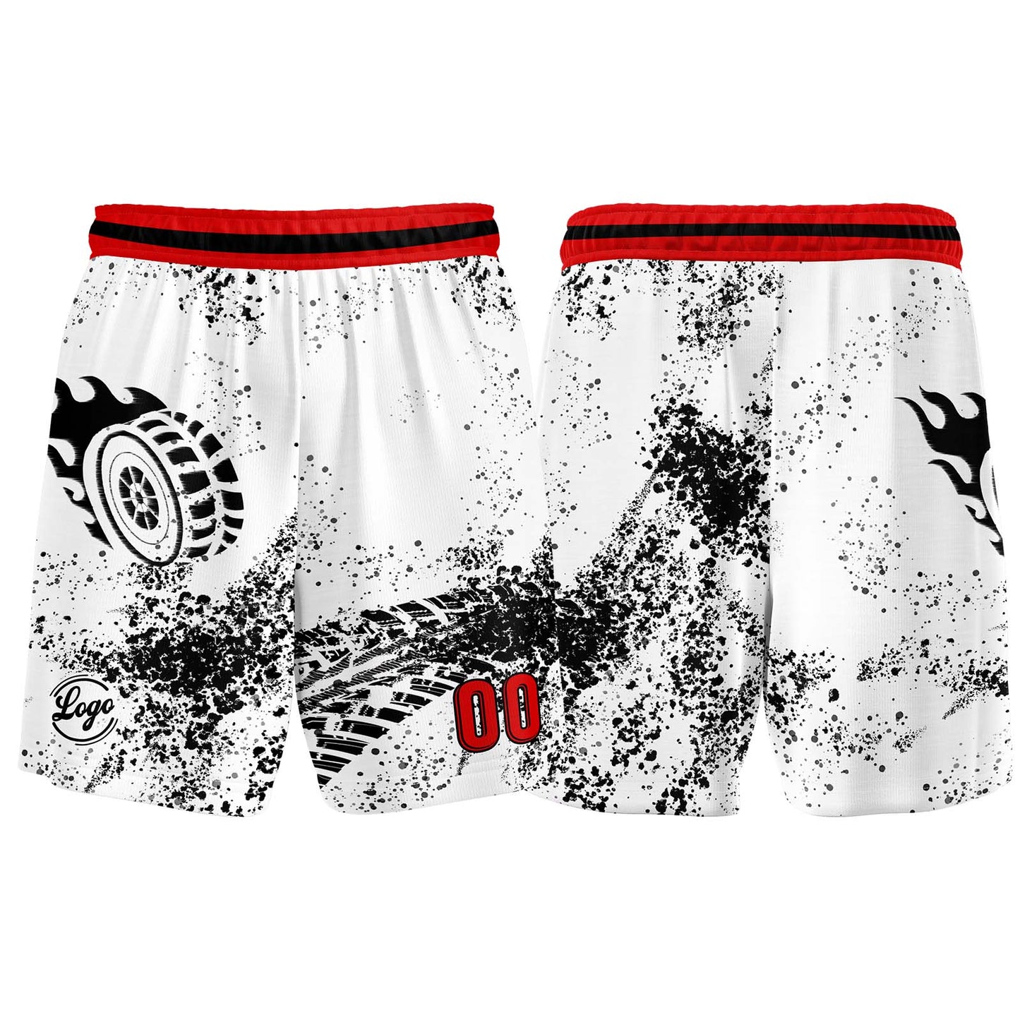 Benutzerdefinierter Weiß Schwarz Rot Basketball Jersey Uniform Anzug gedruckt Ihr Logo Name Nummer