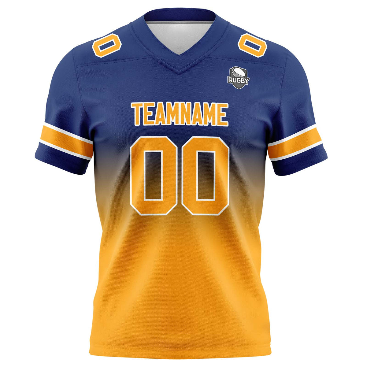 Benutzerdefinierte Gradient Fußball Trikots Personalisierte Name Nummer Logo Marine &Orange
