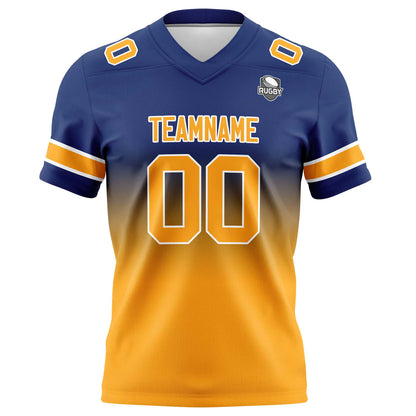 Benutzerdefinierte Gradient Fußball Trikots Personalisierte Name Nummer Logo Marine &Orange
