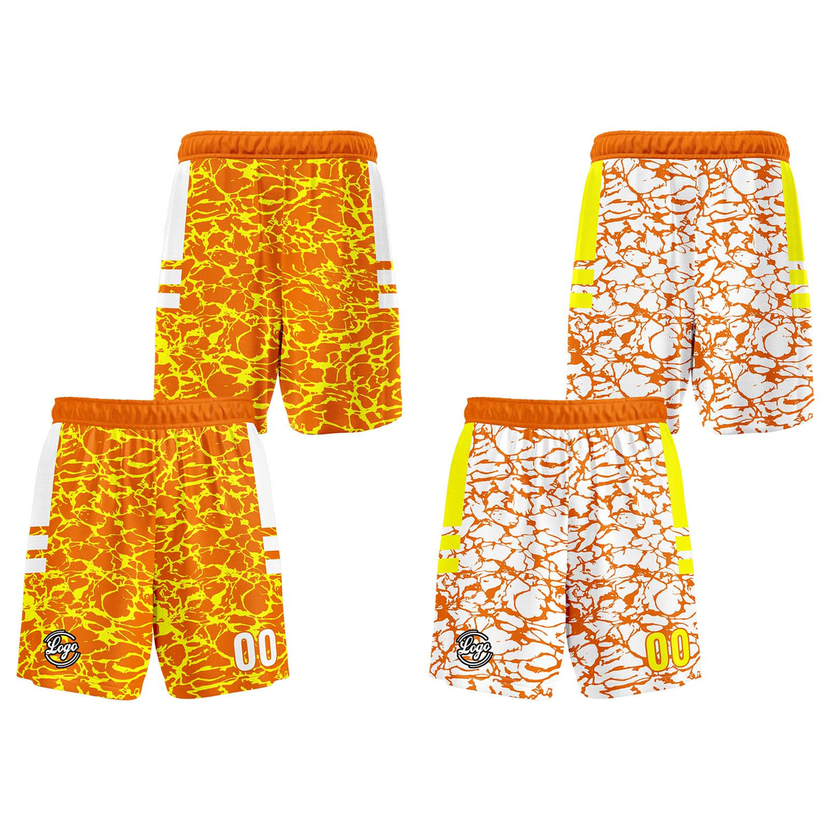 Benutzerdefinierte Marine Orange Reversible Basketball Jersey Personalisierte Print Name Nummer Logo