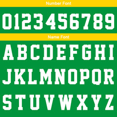 Benutzerdefinierte Reversible Basketball Jersey Personalisierte Print Name Nummer Logo Grün-Gelb-Weiß