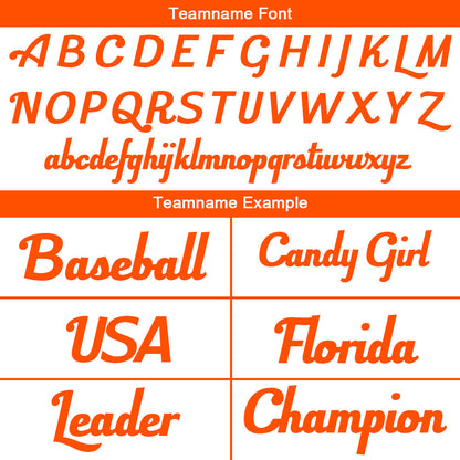 Benutzerdefinierte Authentisch Baseball-Trikot Weiß-Orange