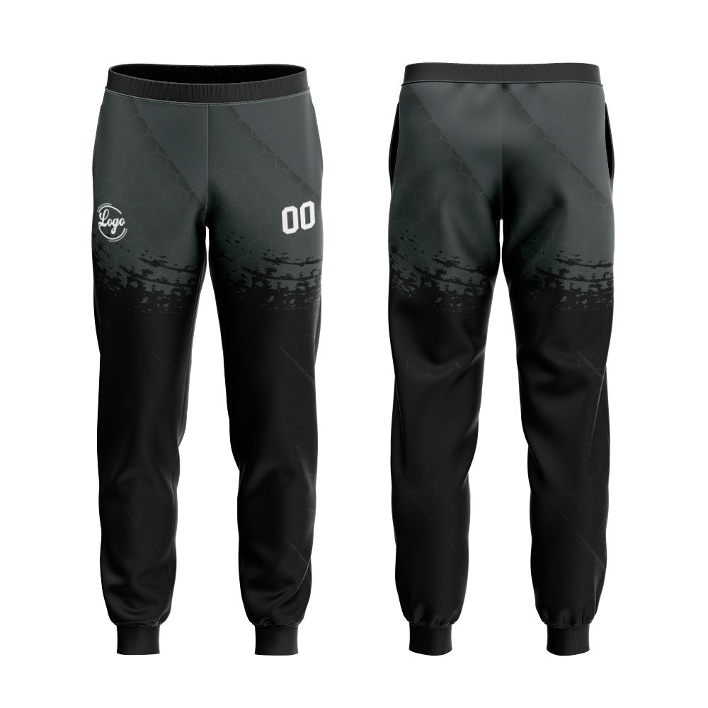 Benutzerdefiniert Schwarz Grau Tarnung Sport Jersey Satz Trainingsanzug Zur Seite fahren Kapuzenpullover Oberteile und Hose Satz Königlich