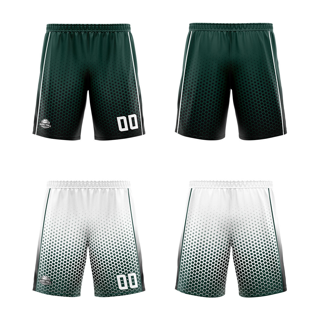Benutzerdefinierte Olivengrün Weiß Schwarz Reversible Basketball Jersey Personalisierte Print Name Nummer Logo