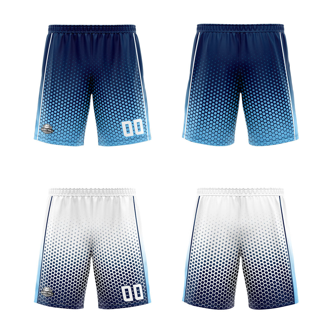 Benutzerdefinierte Marine Blau Weiß Reversible Basketball Jersey Personalisierte Print Name Nummer Logo