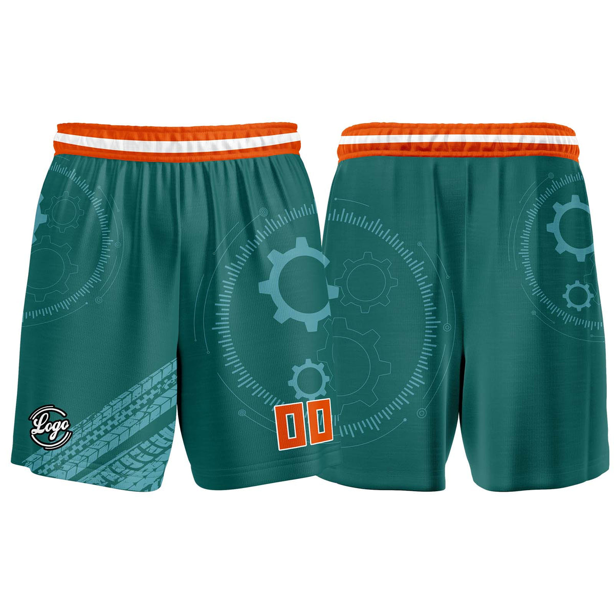 Benutzerdefinierter Kiefer Grün Basketball Jersey Uniform Anzug gedruckt Ihr Logo Name Nummer