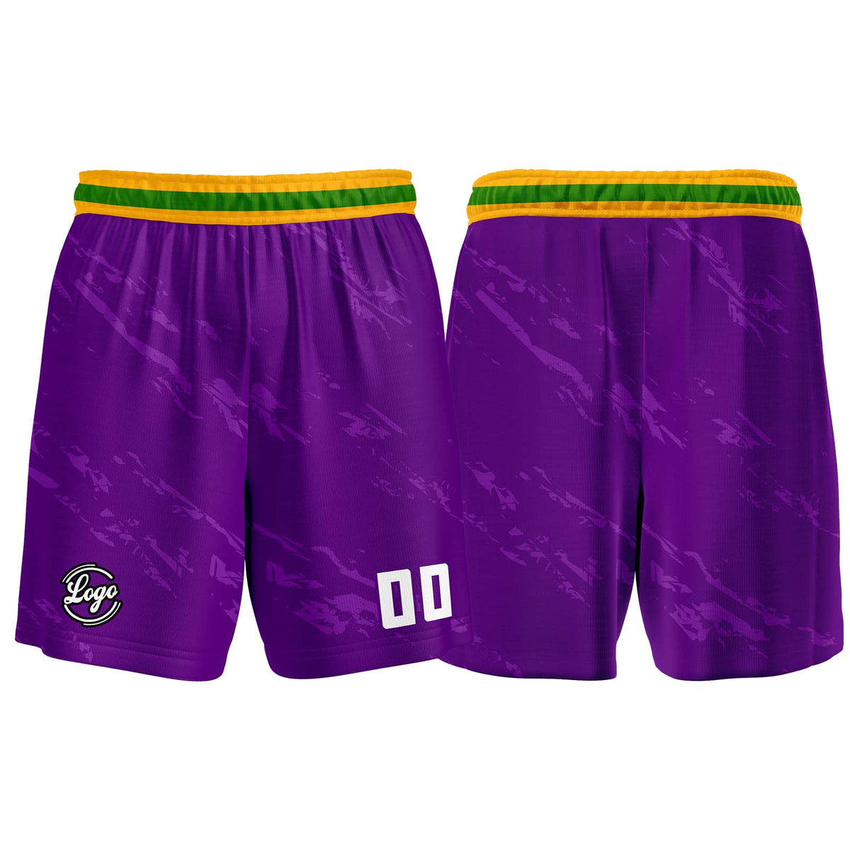 Benutzerdefinierter Lila Grün Basketball Jersey Uniform Anzug gedruckt Ihr Logo Name Nummer