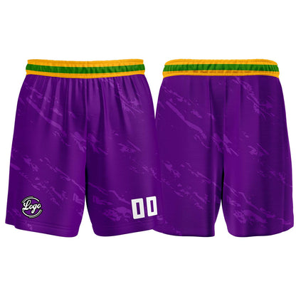 Benutzerdefinierter Lila Grün Basketball Jersey Uniform Anzug gedruckt Ihr Logo Name Nummer