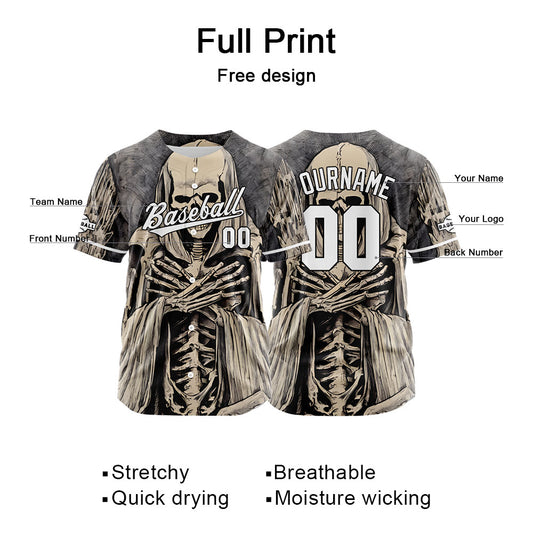 Benutzerdefinierte Baseball Jersey Personalisierte Baseball Shirt genäht und Druck Braun