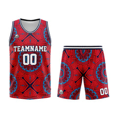 Benutzerdefinierter Basketball Jersey Uniform Anzug gedruckt Ihr Logo Name Nummer Rot