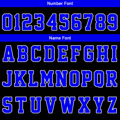Benutzerdefinierte Reversible Basketball Jersey Personalisierte Print Name Nummer Logo Royal-Schwarz