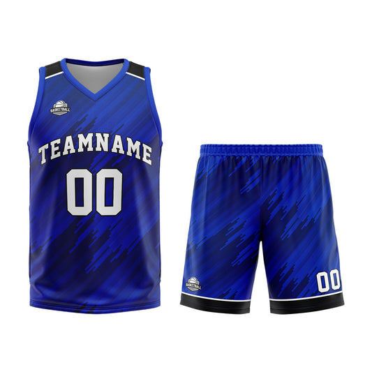 Benutzerdefinierter Royal Basketball Jersey Uniform Anzug gedruckt Ihr Logo Name Nummer