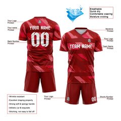 Benutzerdefinierte Fußballuniform Jersey Kinder Erwachsene Personalisiertes Set Jersey Shirt