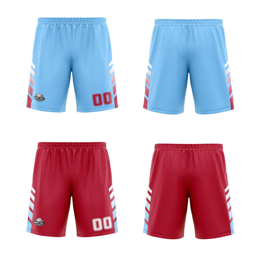 Benutzerdefinierte Hellblau Weiß Reversible Basketball Jersey Personalisierte Print Name Nummer Logo