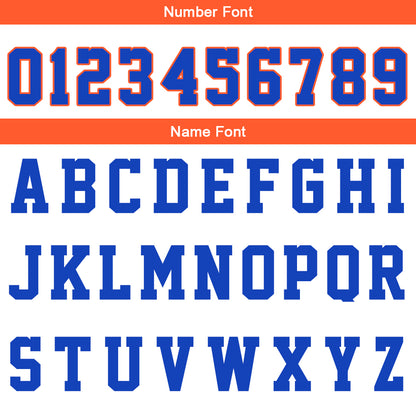 Benutzerdefinierte Royal Orange Reversible Basketball Jersey Personalisierte Print Name Nummer Logo