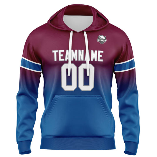 Benutzerdefinierter Verlauf Sweatshirt-Hoodie für Mann, Frau, Mädchen, Junge. Drucken Sie Ihr Logo, Ihren Namen und Ihre Nummer ﻿