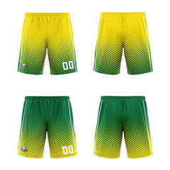 Benutzerdefinierte Gelb Grün Reversible Basketball Jersey Personalisierte Print Name Nummer Logo